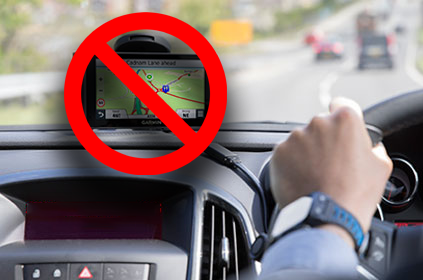 Why we don’t recommend the use of satellite navigation and especially messaging screens linked to our IVMS.